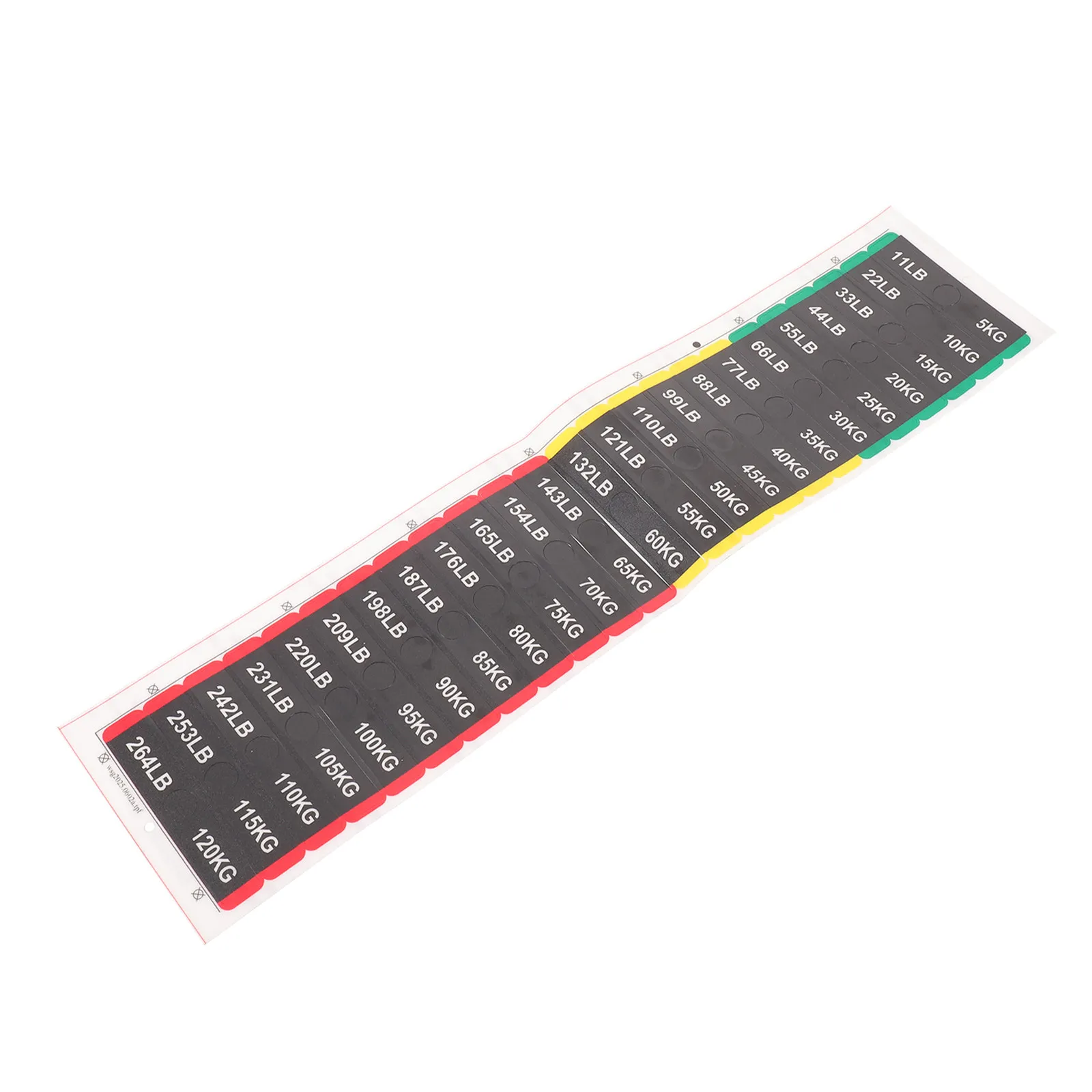 Gym Weight Stack Labels Self-Adhesive Number Stickers 11–264 Lbs / 5–120 Kg for Cable Fitness Equipment