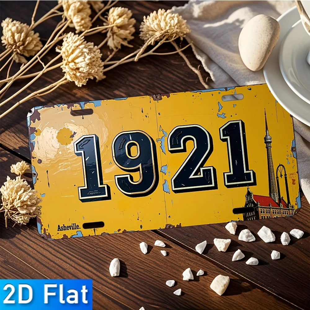 2D Flat - 1pc Vintage Metal Sign - Wall Hanging Decorative Art Plaque, Measuring 15.24×30.48 cm, Featuring 2D Flat UV Printing,