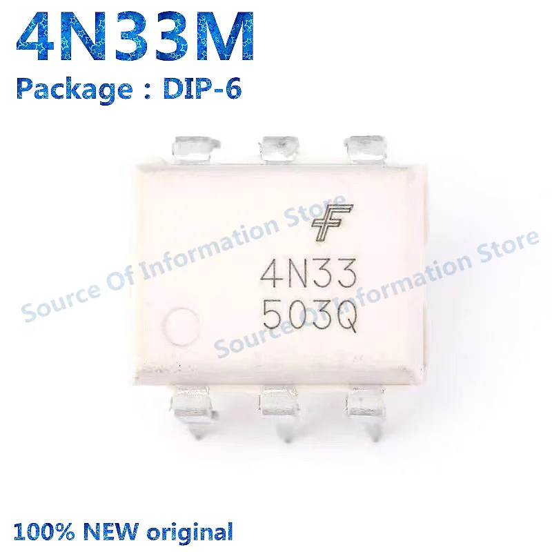 

10Pcs 4N33M DIP-6 Optocoupler Chip Isolated Signal Transmission for Electronics Projects