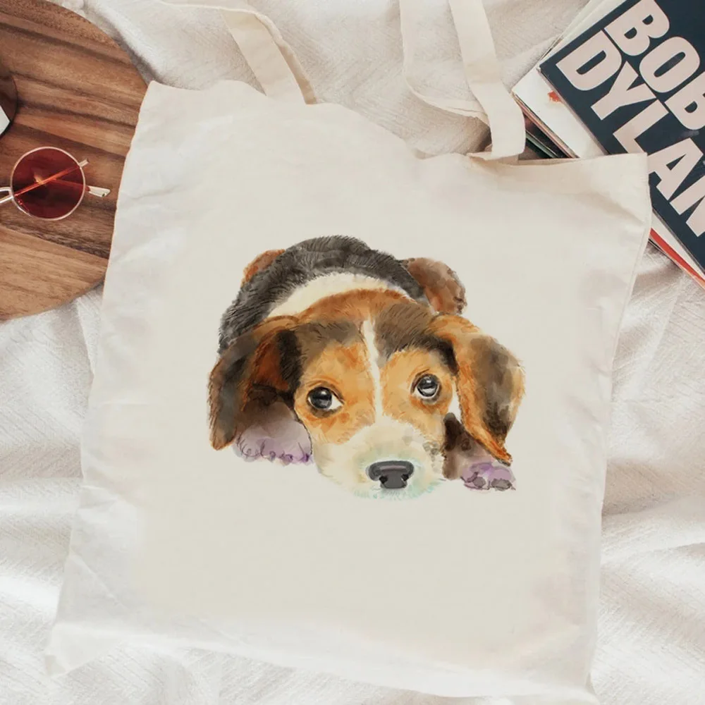 Beagle shopping bag jute bag bolsa shopper handbag canvas cotton bag cloth ecobag grab