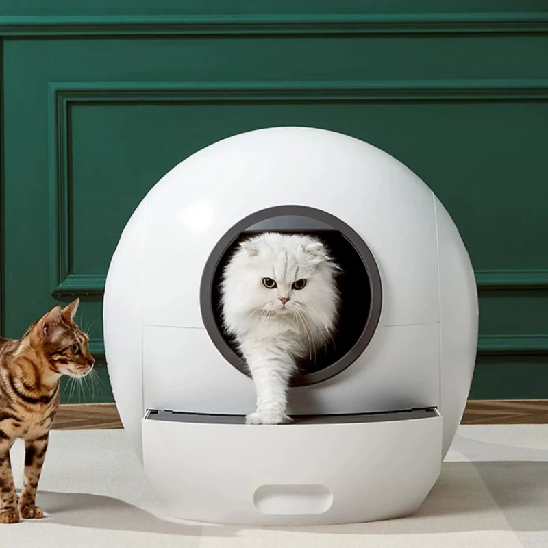 

Cat Litter Box Self-cleaning Fully Enclosed Cat Bedpans Large Cats Toilet Intelligent Anti-splash Pet Products Supplies