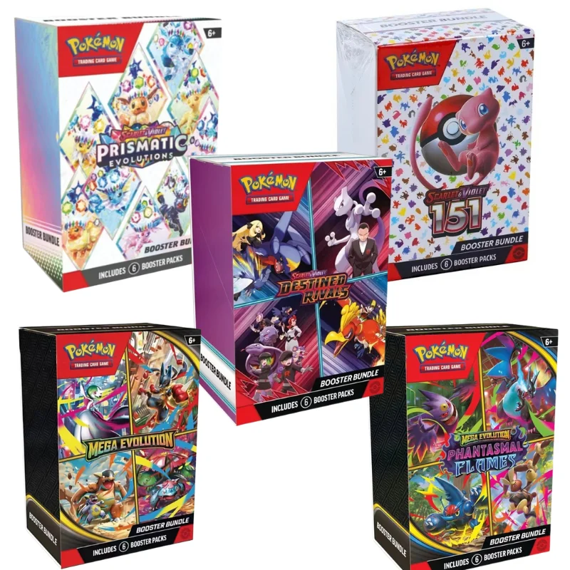 Pokémon Cards v10 Booster Bundle Destined Rivals Prismatic Evolutions Scarlet Violet 151 English Booster Transaction Card Toy