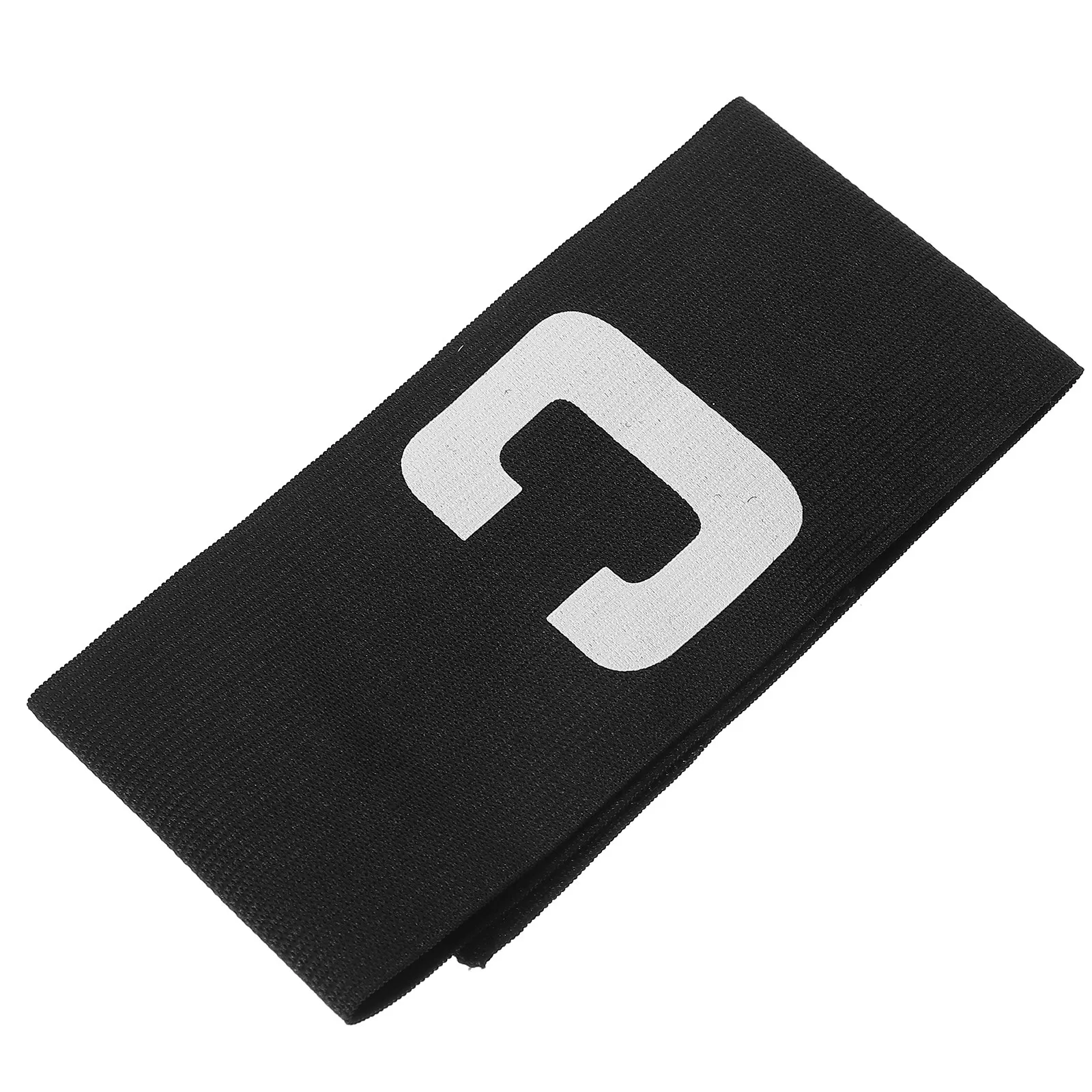 Adjustable Elastic Soccer Captain Armband for Football Rugby Basketball Players – Black