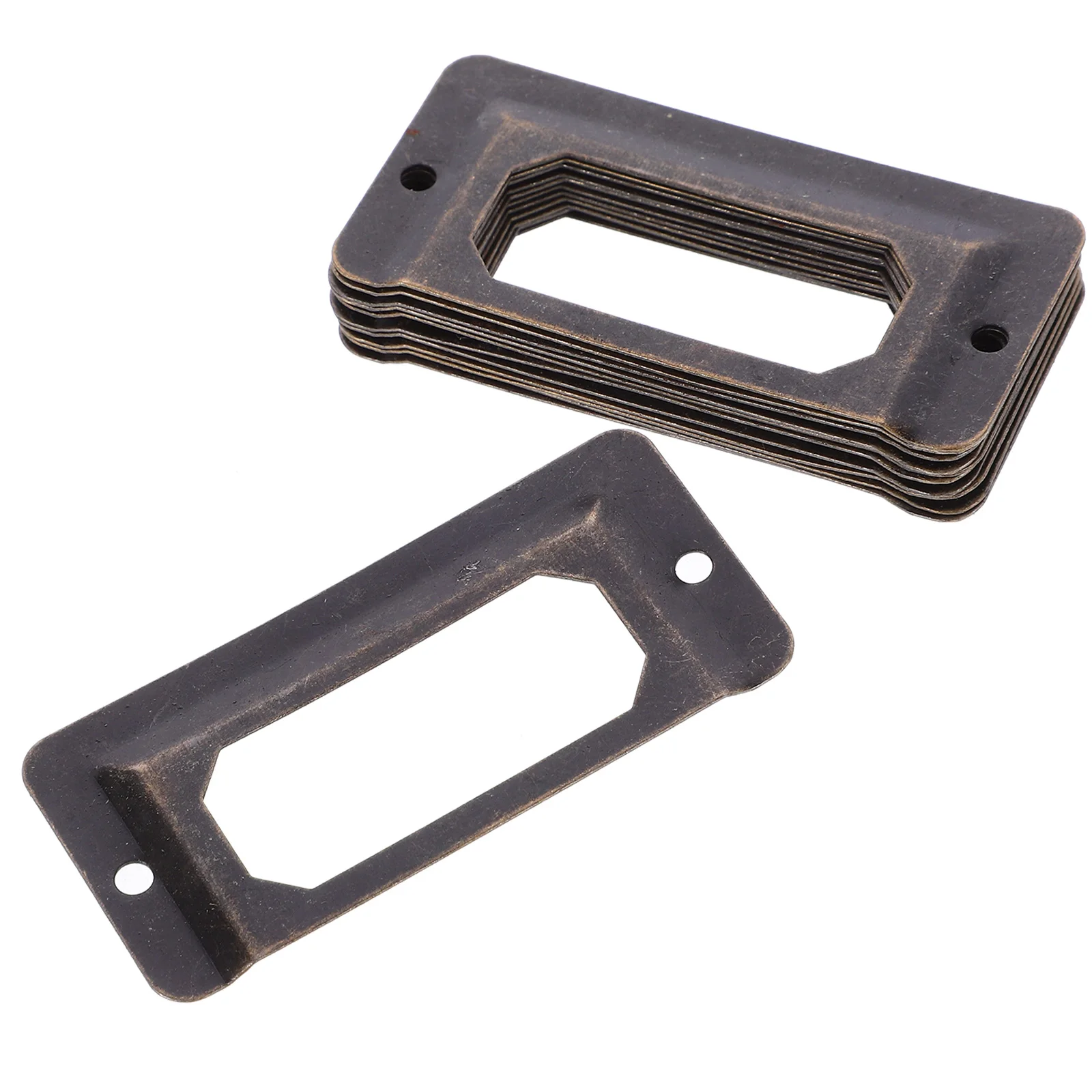 

244 Iron Business Card Frames Drawer Labels Holder File Cabinet Metal Clips Tag Pcs Vintage Storage Boxes Name Catalog Jewelry