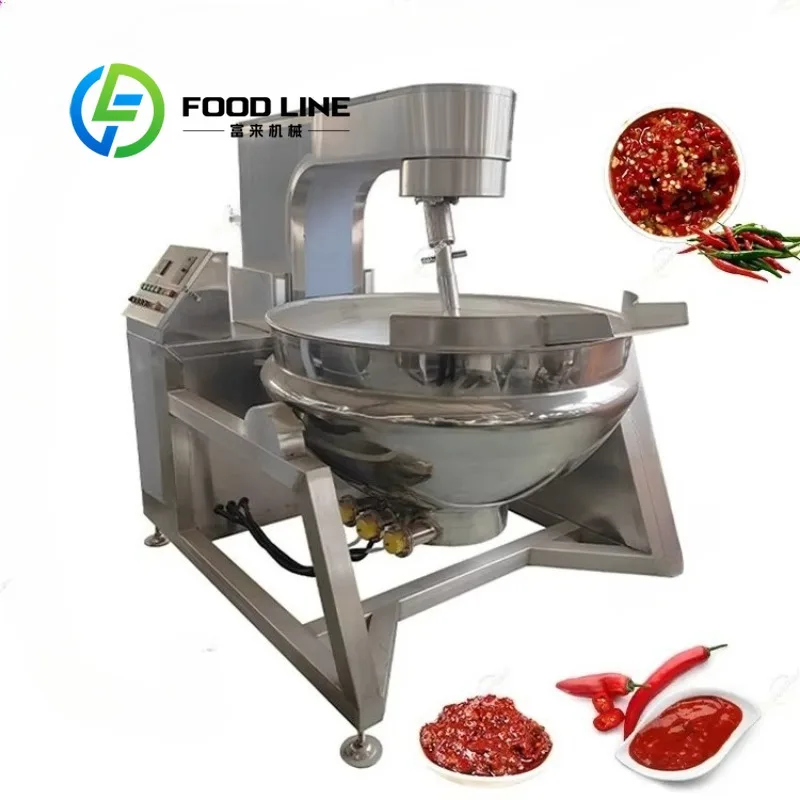 Customized Central Kitchen Equipment Food Cooking Mixer Machine Multi Planetary Jacket Kettle Pot Crisp Crunch Sauce