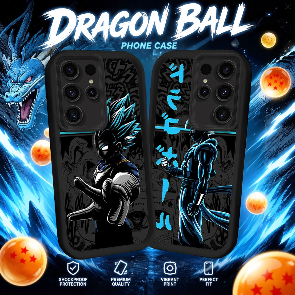 Dragon Ball Vegeta Dark Aesthetic Phone Case For Samsung Galaxy S26 S25 Edge S24 S23 Ultra S22 Plus S21 FE A07 A17 4G A37 A57 5G
