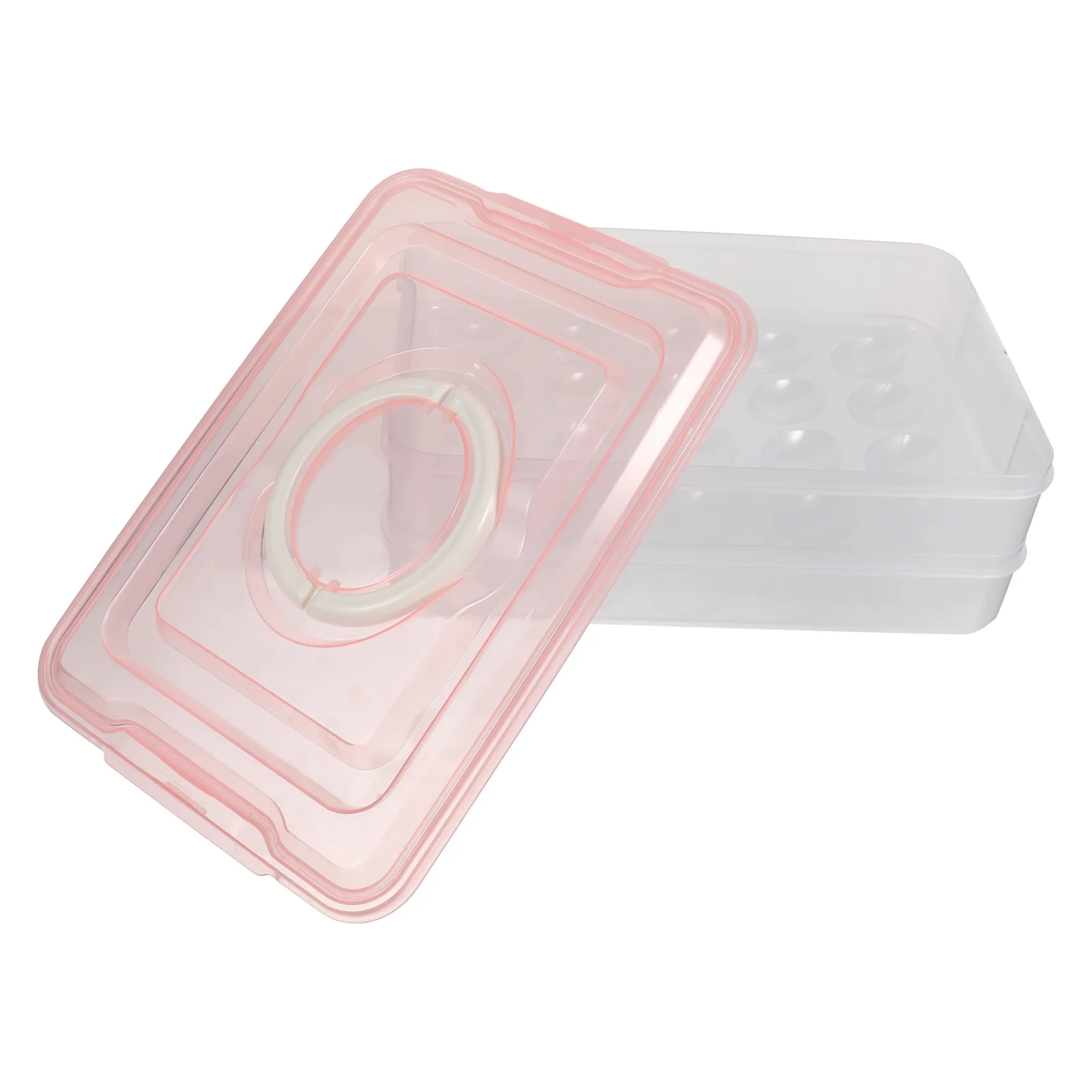 

Double Layer Egg Storage Box Stackable Fresh-Keeping Container for Refrigerator Kitchen Pantry Freezer Use Egg Holder Organizer