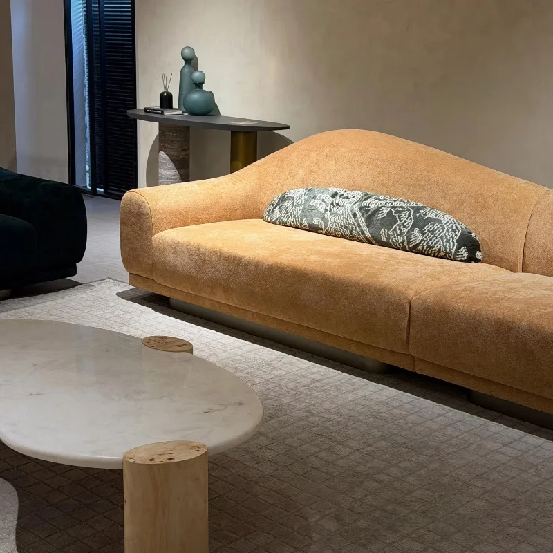 Southeast Asian Medieval Three-Seater Sofa, durable and eco-friendly wooden legs, light luxury designer model