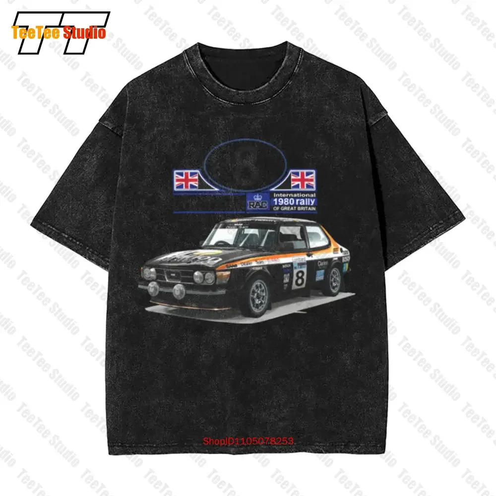 Saab 99 Turbo 1980 Rac Rally Wrc Vintage Oversized T-Shirt 493V