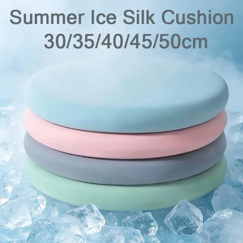 

Round Ice Silk Floor Cushion Memory Foam Seat Pad Ice Silk Cotton Breathable Cushion ForFloor Seating Living Room BedroomBalcony
