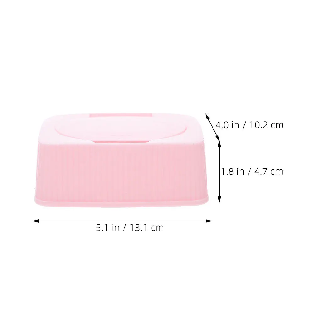 4Pcs Wet Tissue Storage Box Reusable Plastic Wipe Container Compact Design for Home Car Travel Care Makeup Removal Daily