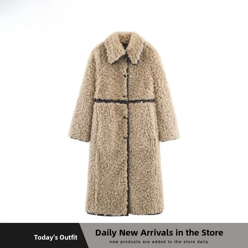 

Faionable Long Fce Women's Coat ZR Sle New Autumn Winter Thi Korean Version Commute Polyester Fiber 00% Outerwear