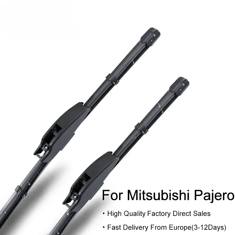 

Frameless Windscreen Wiper Blades for Mitsubishi Pajero Fit Hook Arms Model Year From 1990 to 2018