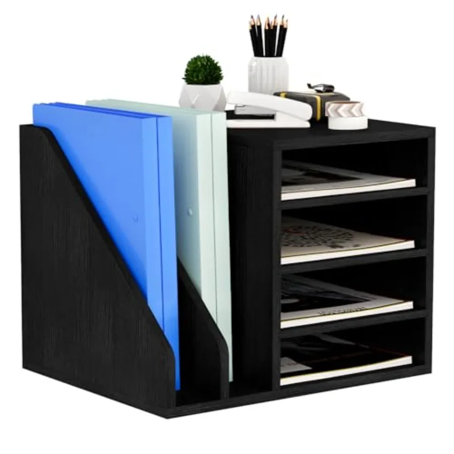 

Деревянный настольный органайзер для документов и бумаг с регулируемыми отделениями, для сортировки файлов