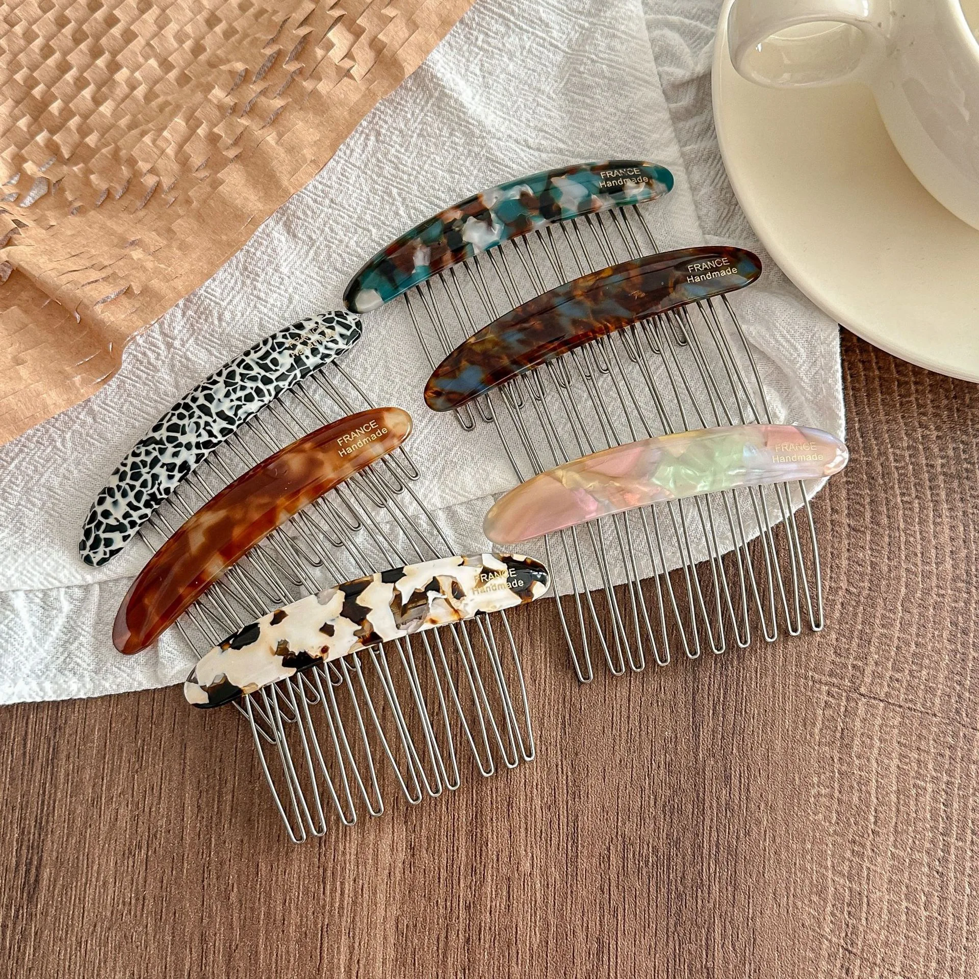 1 Stück koreanischer minimalistischer Haarkamm für die Stirnfransen, luxuriöser und modischer Stil, elegante Retro-Haarspange, seitliche Haarspange – Detail 2