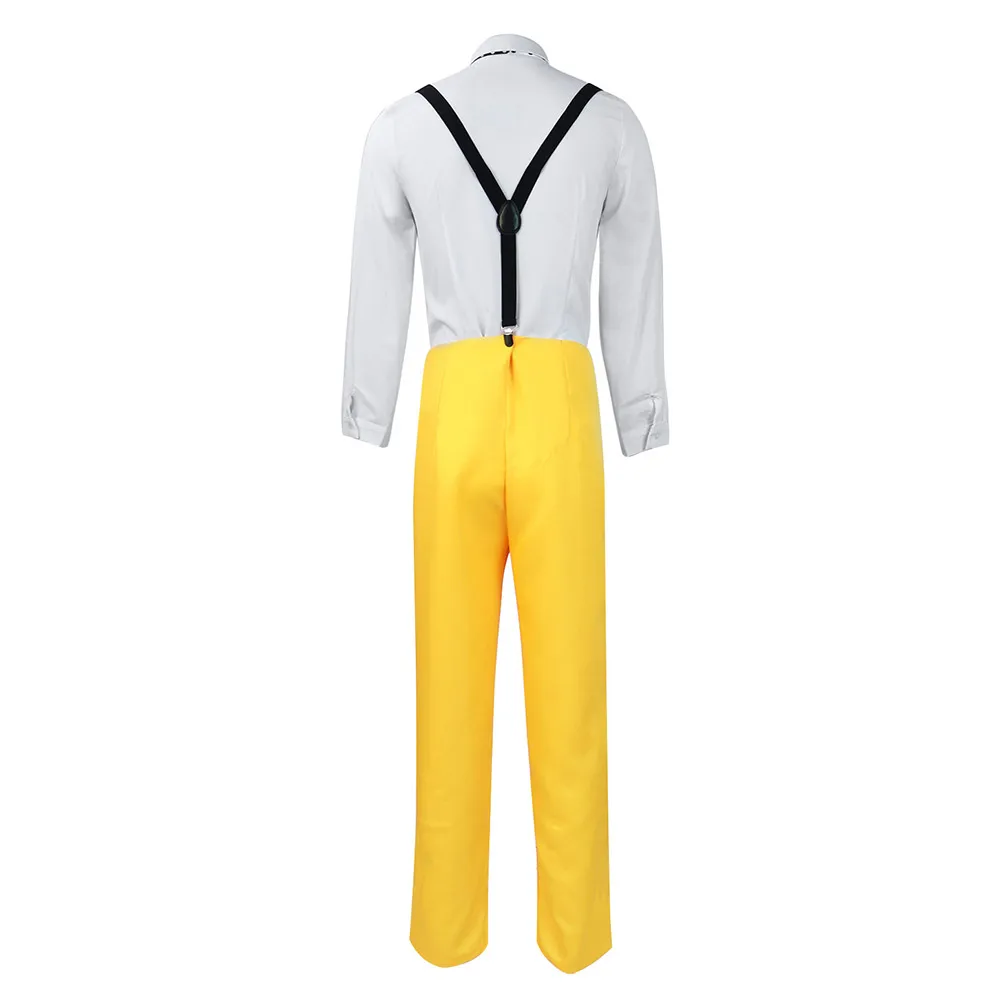 Movie The Mask Cos Jim Carrey Cosplay Costume Outfits Mask Yellow Clothes Outfits For Men Roleplay Halloween Carnival Party Suit