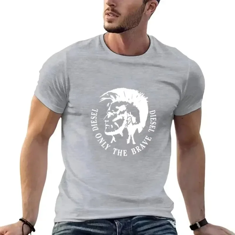 2026 New Fashion Men's Diesel Only The Brave Mohawk Printed T-shirt Retro Punk Streetwear Casual Short Sleeve Tops - view 3