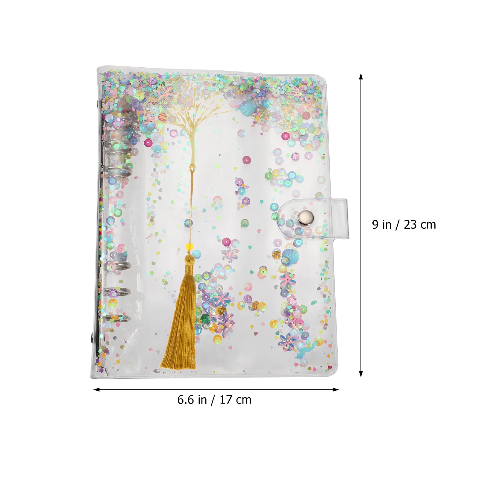 1Pcs PVC Notebook Cover Colorful Transparent Loose-Leaf Protector for Diary Business Handbook Waterproof Lightweight School