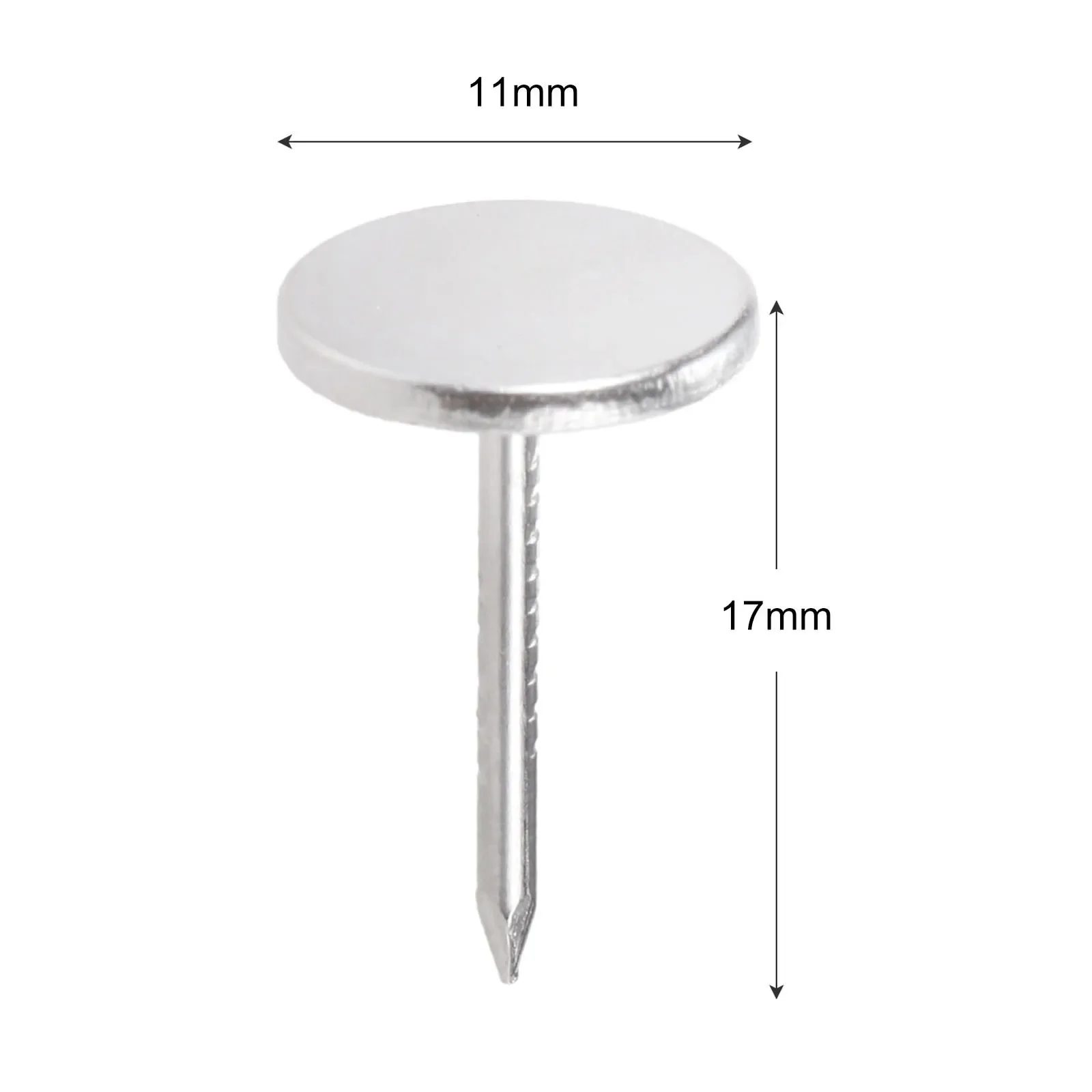 10pcs 실버 실내 장식 손톱 플랫 헤드 금속 압정 11mm x 17mm 빈티지 압정 골동품 스터드 쥬얼리 케이스 와인 상자 소파 장식
