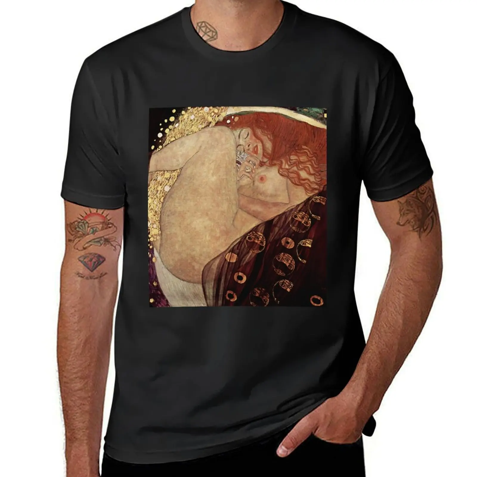 Dana? by Gustav Klimt (1907) T-Shirt sports fans kawaii clothes blanks graphics workout shirts for men