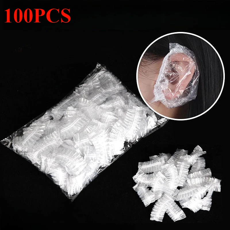 أكواب أذن للاستعمال مرة واحدة، مادة الضغط المنخفض، حماية الأذن المقاومة للماء، أكواب أذن صبغ الشعر 100 قطعة