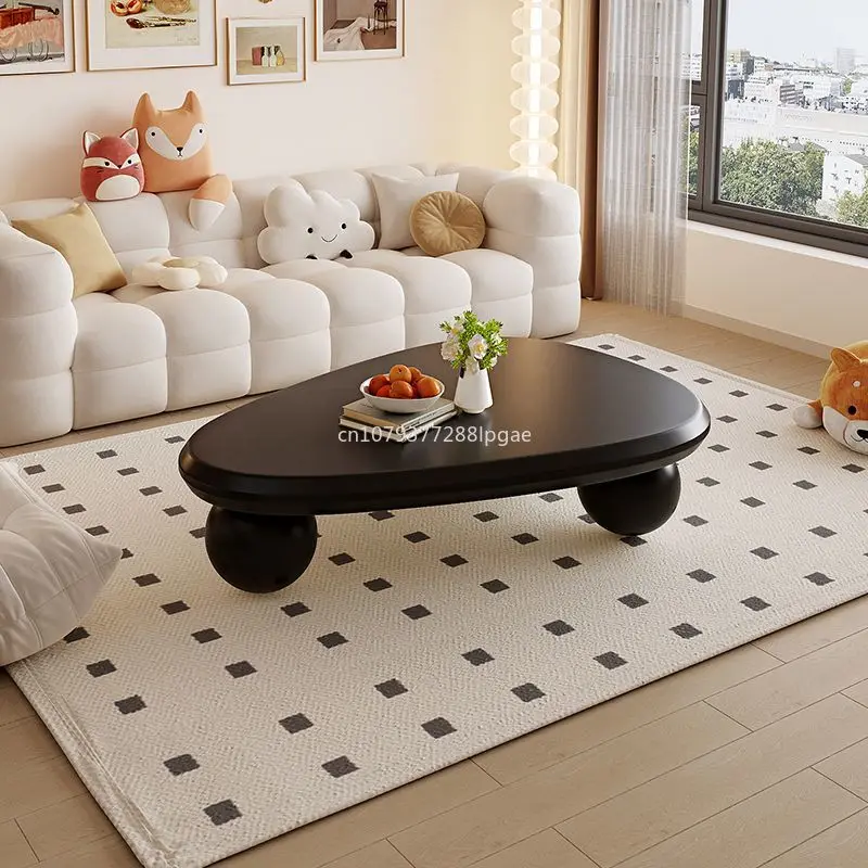 Banana Leaf Special-shaped Cream Style Coffee Table Light Luxury Explosive Small Apartment Living Room Small Table Mesa