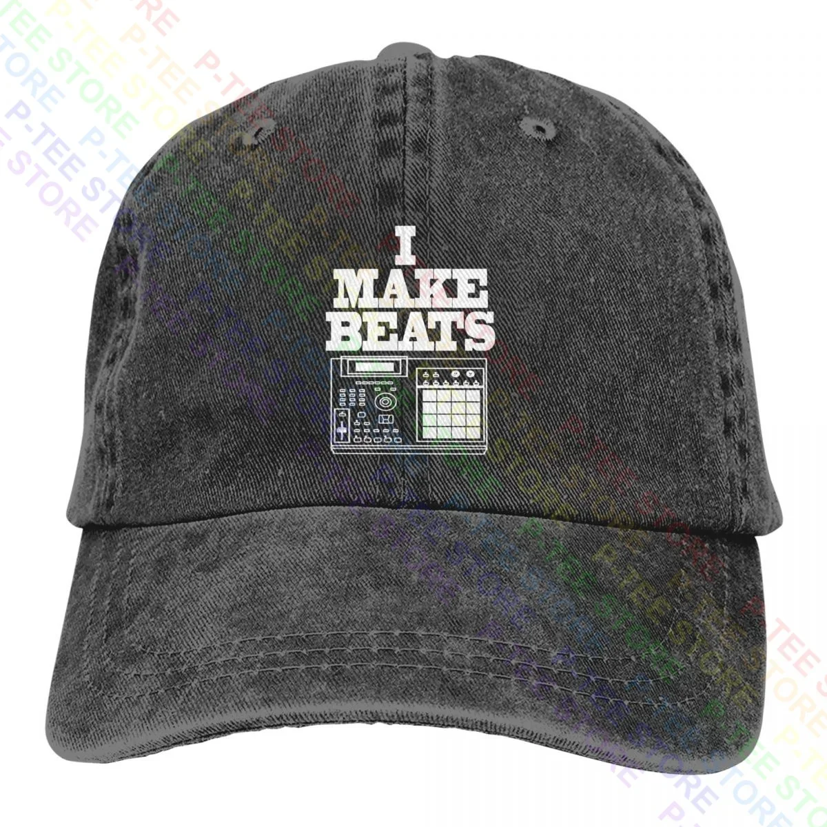 I Make Beats Mpc Sp1200 Records Vinyl Pete Rock The Alchemist Daringer Washed Denim Baseball Cap Trucker Hats Gift