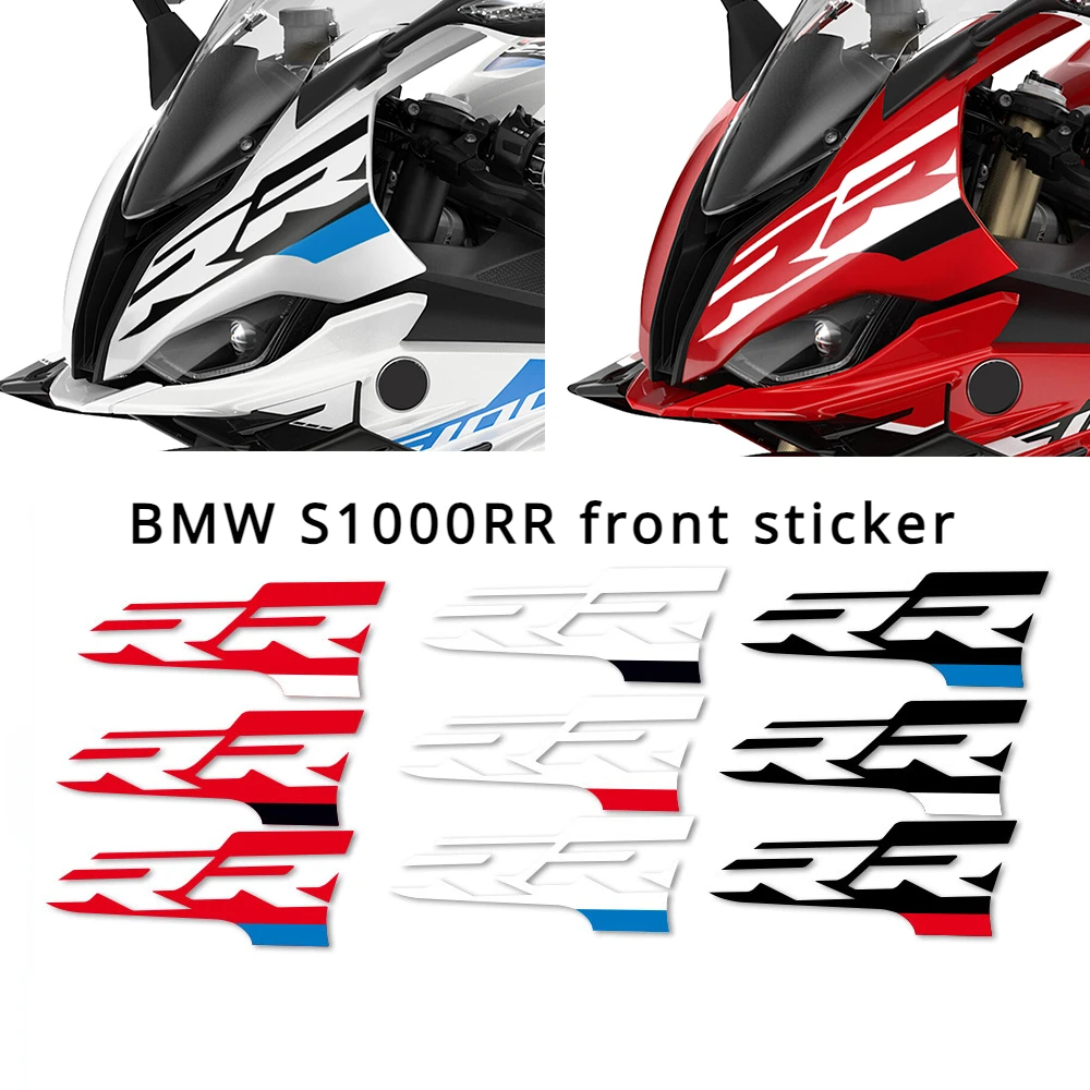 For BMW S1000RR 2019 2020 2021 2022 2023 Motorcycle Trim Upper Section Decals RR Emblems Head Stickers Motorcycle Accessories