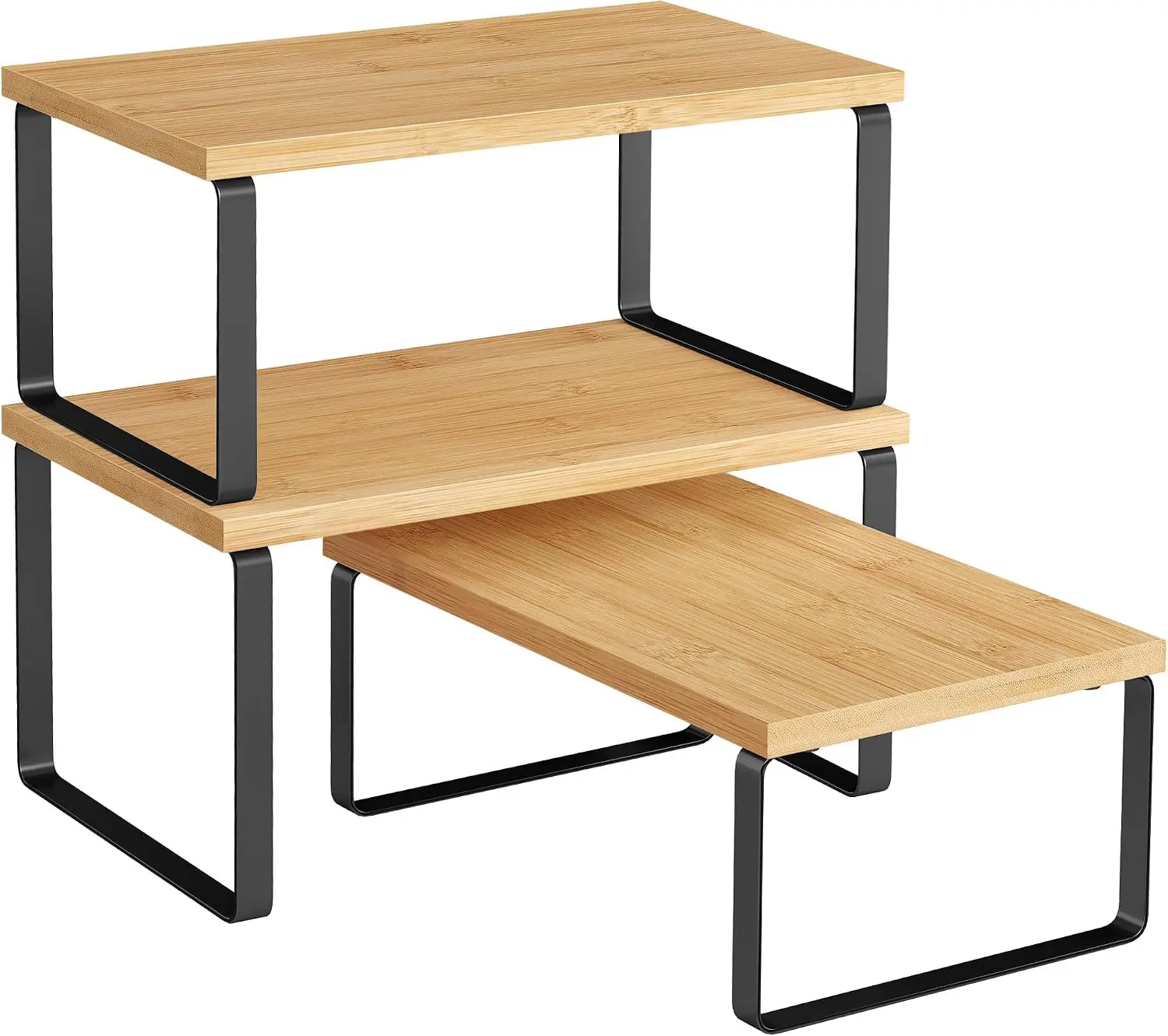 Stackable Kitchen Organizer Shelf Set of Three
