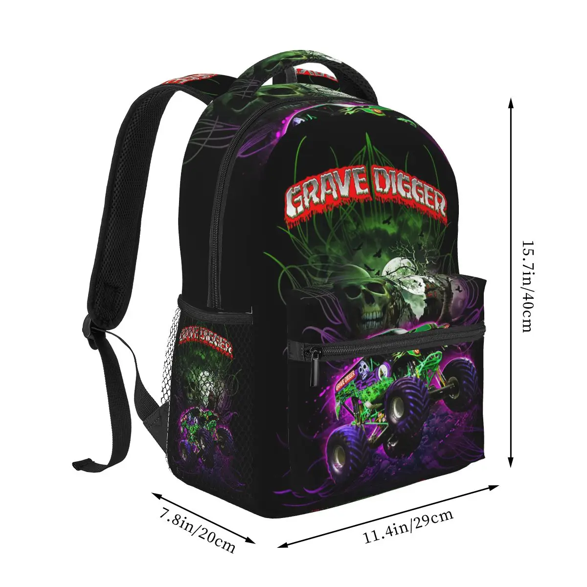 Classic Monster Jam Truck Pattern Backpack Hot Sale Daypack Large Capacity Children BookBag School Bag Shoulder Bags for Men