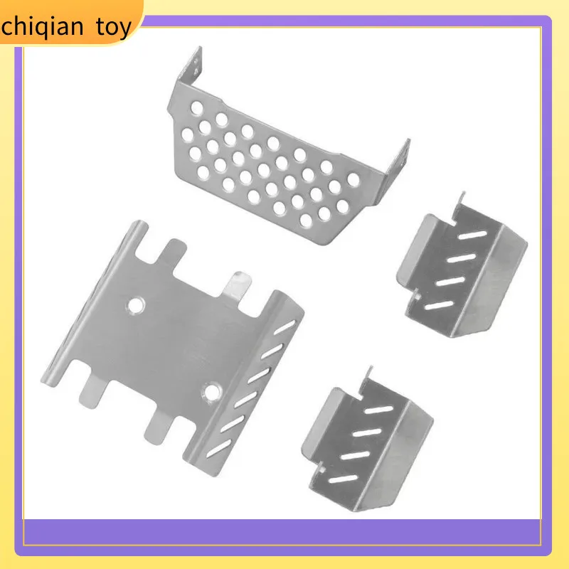 1/8 Easy Control 4083 YK4082v3 4083v3 Chassis Armor Three Piece Set Stainless Steel Metal Shield
