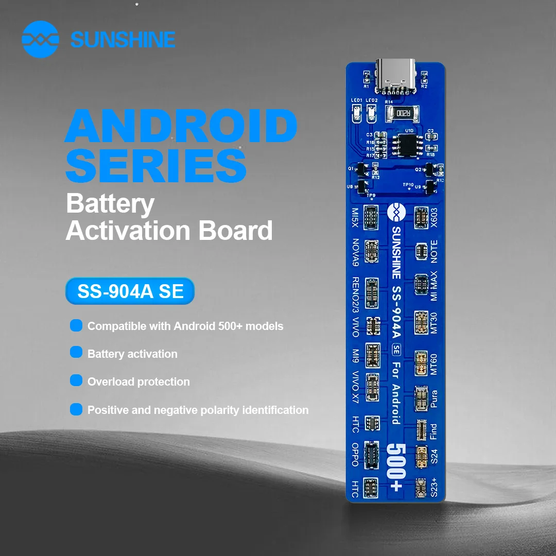 أشعة الشمس SS-904A SE أندرويد لوحة تفعيل البطارية 4.2 فولت كشف قطبية السيارات أداة إصلاح عالمية ل 500 + نماذج الهاتف