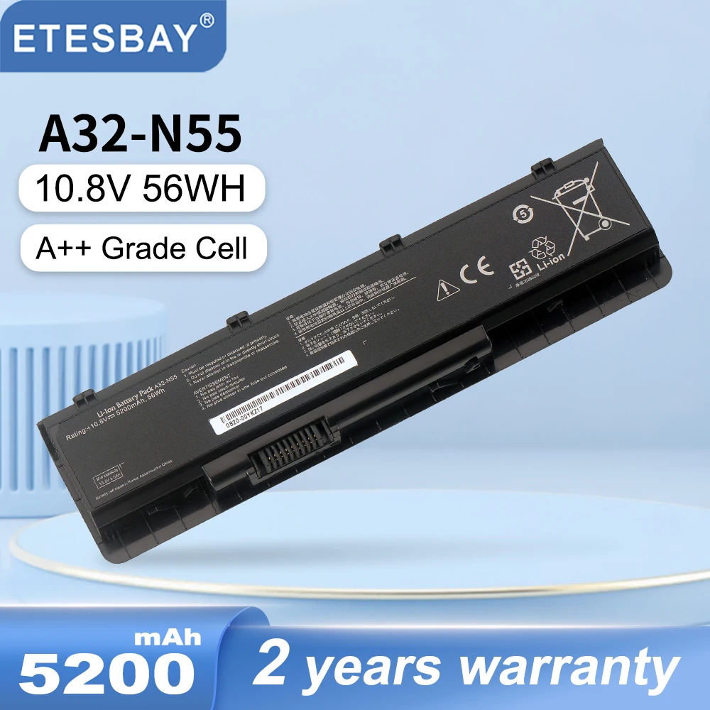 

ETESBAY A32-N55 56WH Laptop Battery For ASUS N45 N45SF N55E N75S N45E N45SJ N55S N75SF N45F N45SL N55SF N75SJ N75SN N75SV