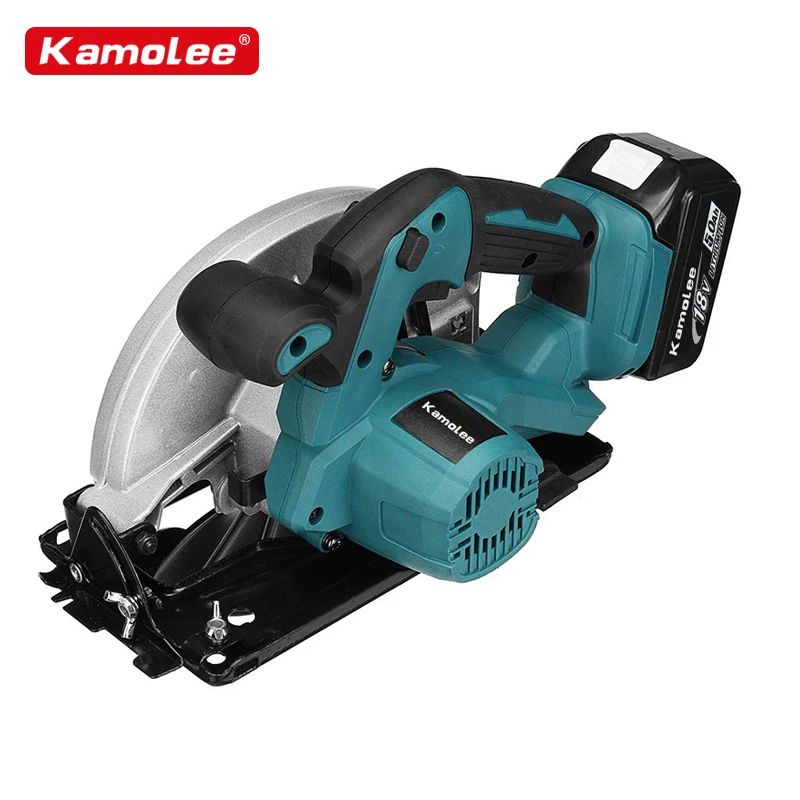 Kamolee 18/21V Wireless Charging 7 inch Circular Saw Cutting Chainsaw Woodworking Power Tool Compatible with makita battery