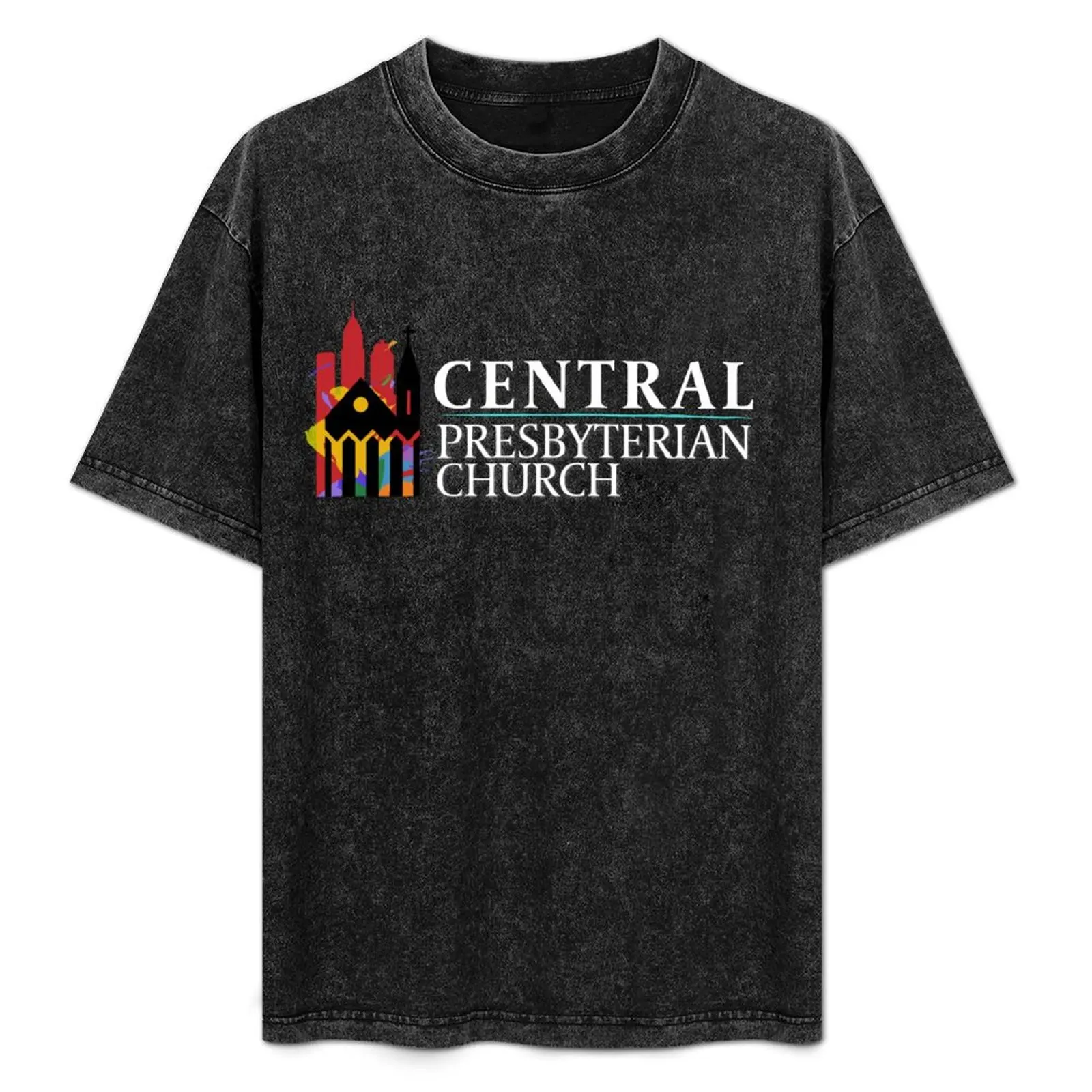 Central Classic Logo T-Shirt Basic Solid Color Casual Tee Shirt
