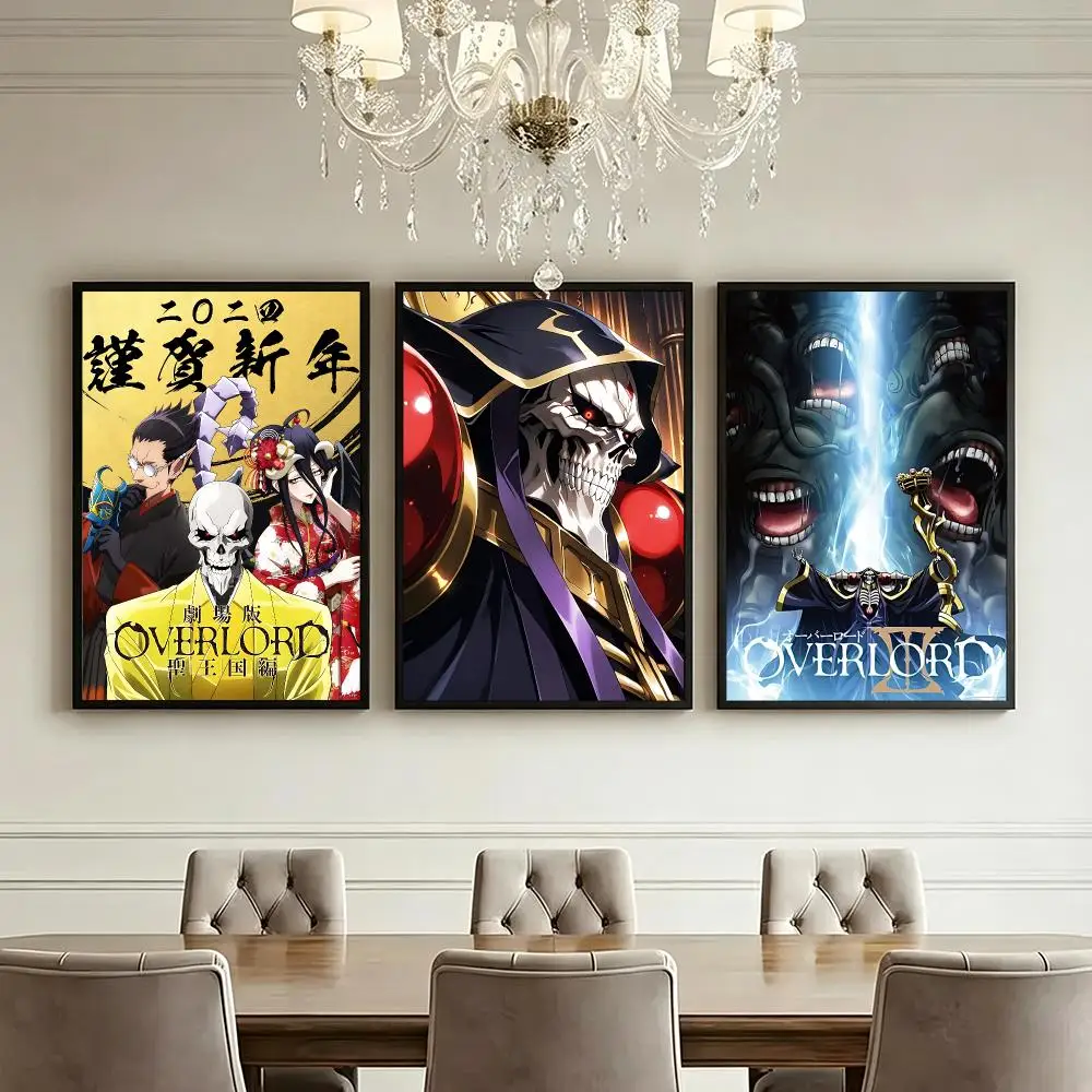 anime Overlord III Poster HD Poster High End Luxury Home Decoration Suitable for Living Room Bedroom Corridor and Gift Giving