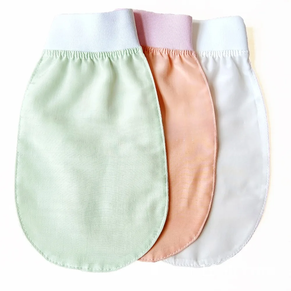 100% Silk Exfoliating Face Wash Beauty Towel Soft Exfoliating Skin Bath Scrub Silk Bath Face Wash Gloves Bathing Accessories