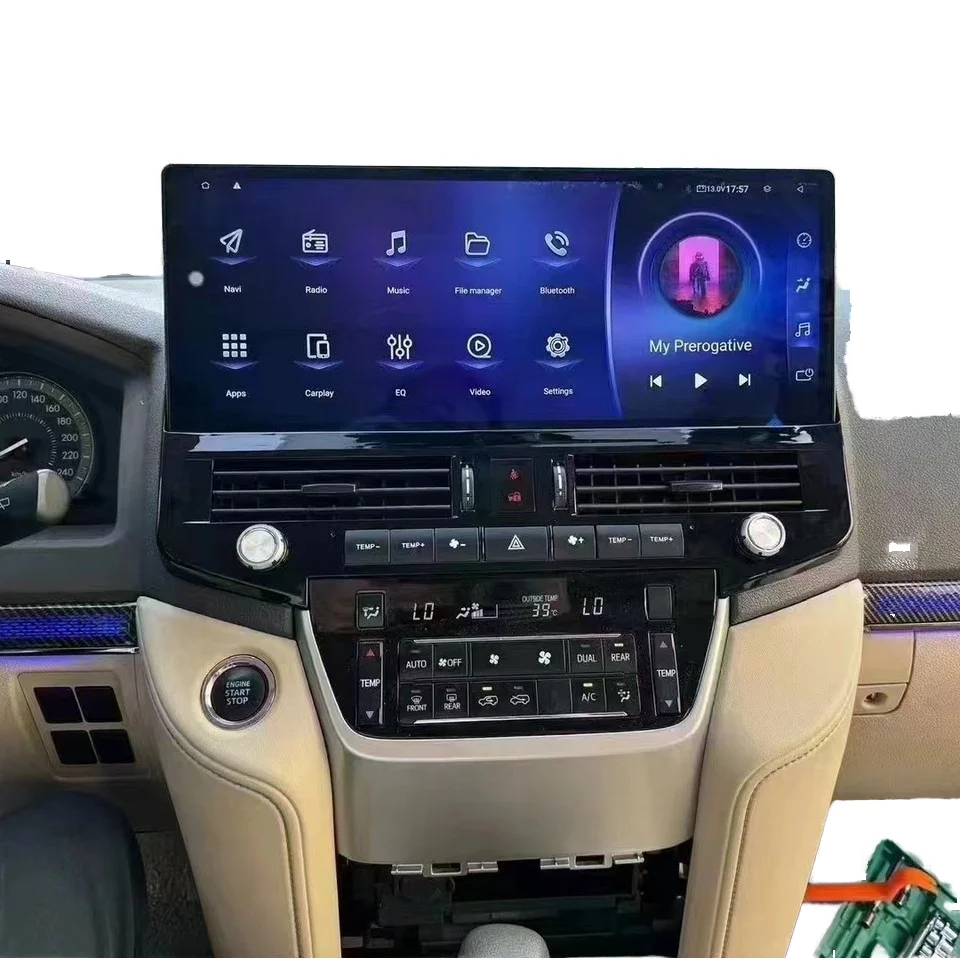 08-22 For Toyota Land Cruiser LC200 All-In-One 17inch Navigation Panoramic Imaging Machine Large Central Control Screen Carplay
