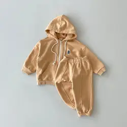 Conjunto de ropa deportiva informal para niños y niñas recién nacidos, chaqueta con cremallera y pantalones para correr, primavera y otoño, 2023