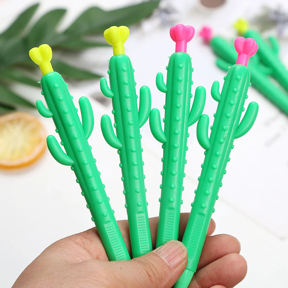 

10 pcs Cactus Shape Mechanical Premium Plastic Smooth Writing Student Lightweight Portable 0.5Mm Propelling Pencil For Kids