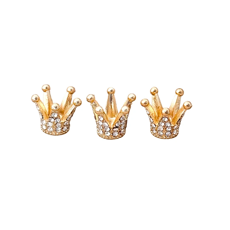 2/3pcs Dollhouse Miniature GOLD MINI มงกุฎ Rhinestone Princess Crown ขนาดเล็ก Tiara ของเล่นตุ๊กตาอุปกรณ์เสริม