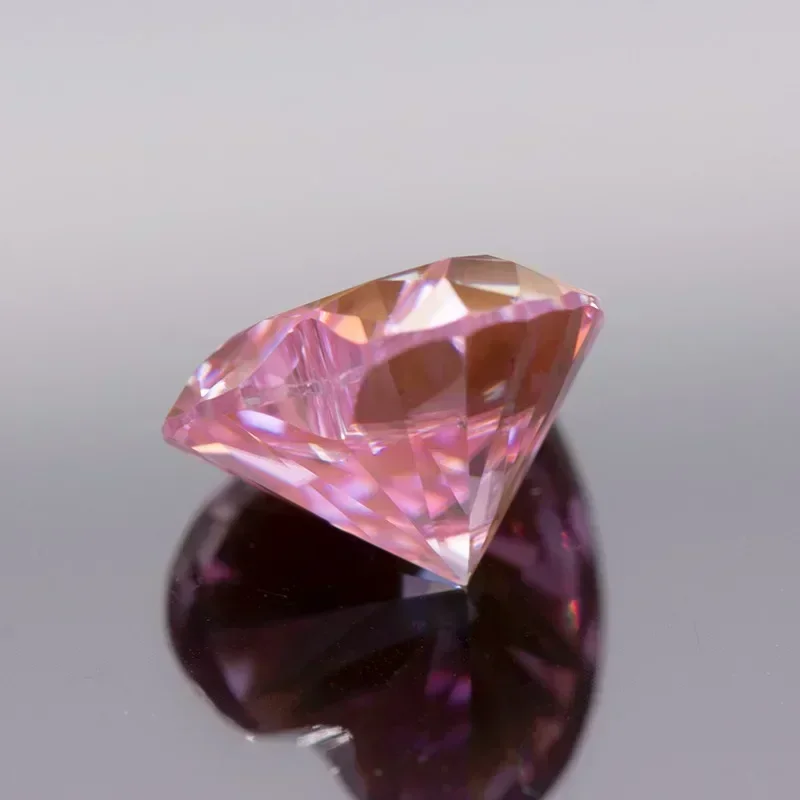 Pietra Moissanite a forma di cuore Sakura Colore rosa VVS1 con certificato GRA Pass Diamond Tester Charms Top Materiali per la creazione di gioielli