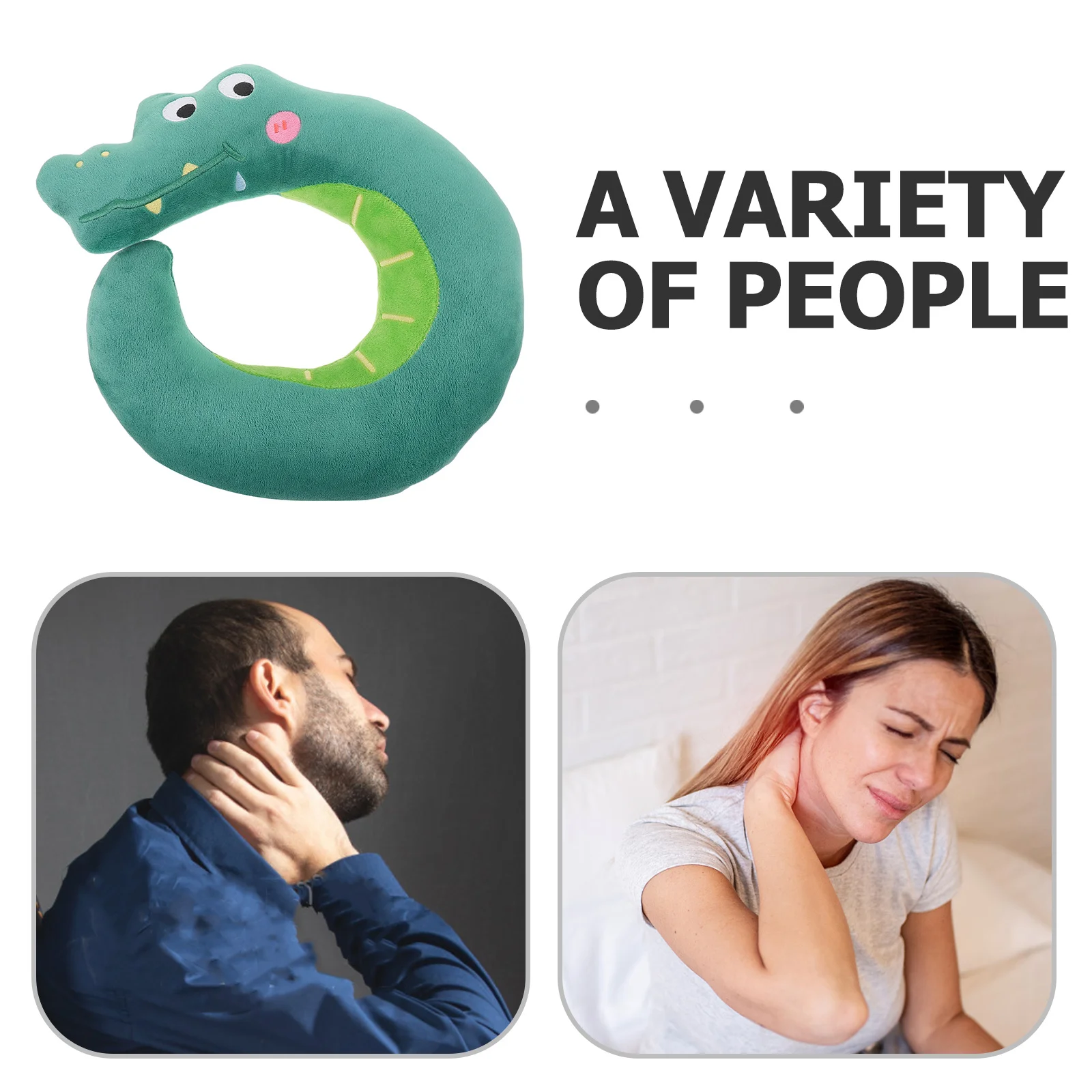 وسادة سفر على شكل حرف U من القطن البولي بروبيلين الناعم على شكل رقبة التمساح لطائرة السيارة وقطار محمول مريح لدعم الرقبة وسادة كرتونية لطيفة #5