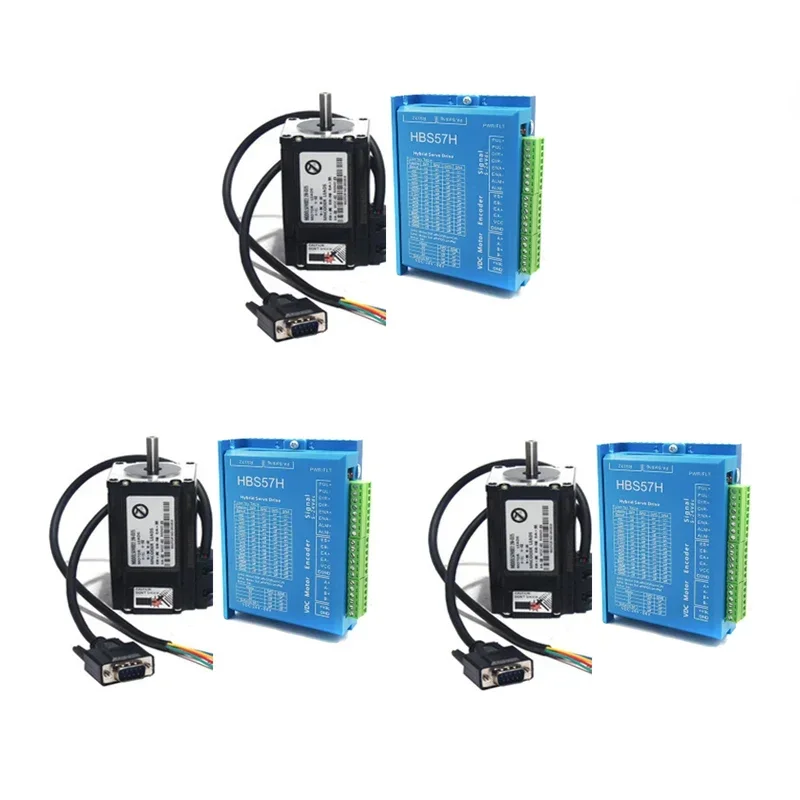 

3 Axis Closed Loop Motor Kit: Nema 23 Stepper System+servo Drive HBS57H with 3M Cable Cnc Part