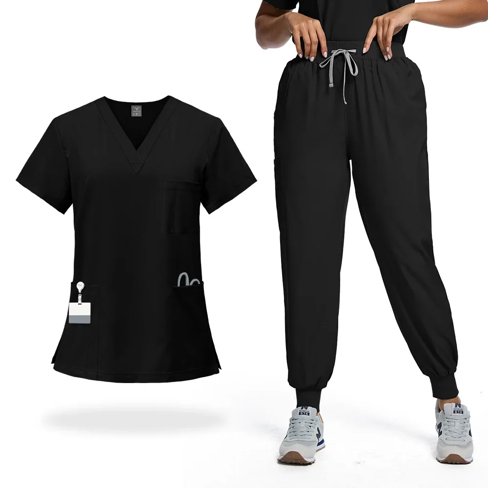 Gommages clinicien imprimés chic : ensemble de gommage fendu pour femmes Slim-Fit |   Uniforme dentaire boutique pour la beauté professionnelle et les soins bucco-dentaires