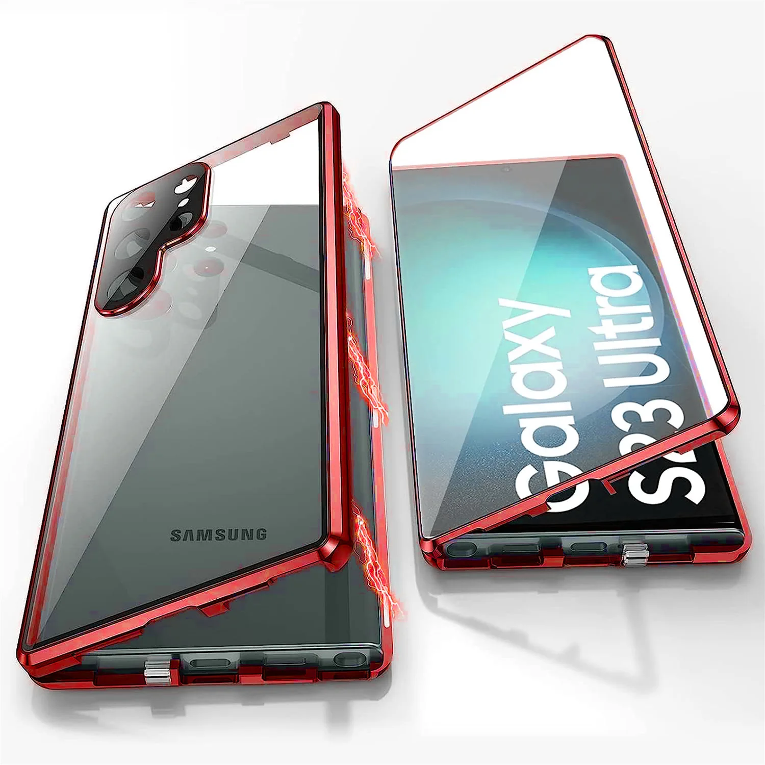 360 ° Vollständige Abdeckung Ultra HD Displayschutz-Hülle für Samsung S26 Ultra S25 S24 S23 Plus FE Metall Magnetische Adsorptions-Randabdeckung – Detail 9