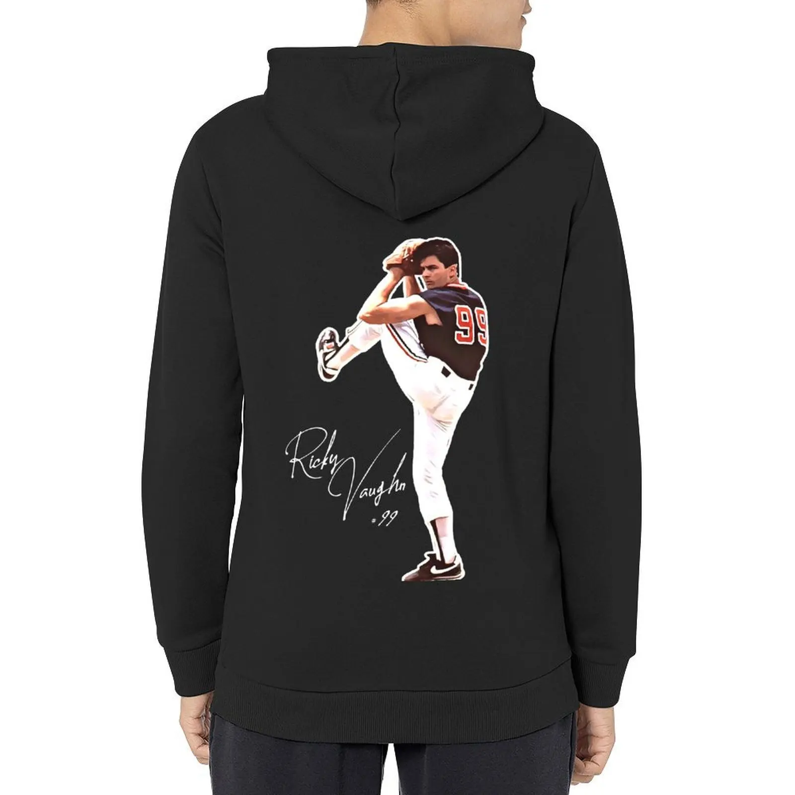 

Ricky Vaughn at the Pitch Hoodie mens clothes men's sweat-shirt set hooded shirt japanese style hoodie streetwear