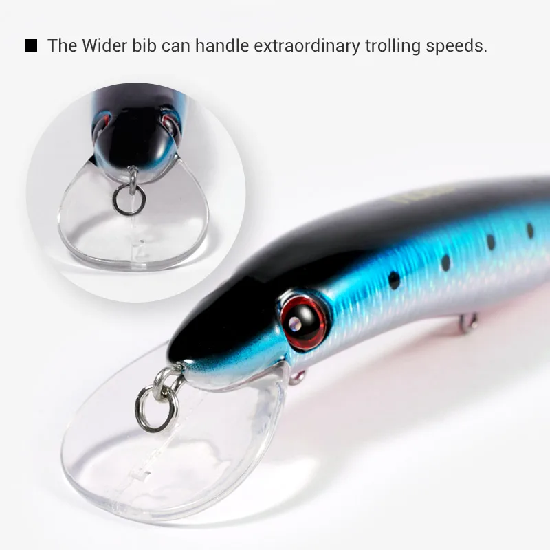 Noeby Minnow Fishing Lure 125mm 19g Floating Wobbler Shallow Trolling High Quality Artificial Hard Bait for Sea Fishing Lures