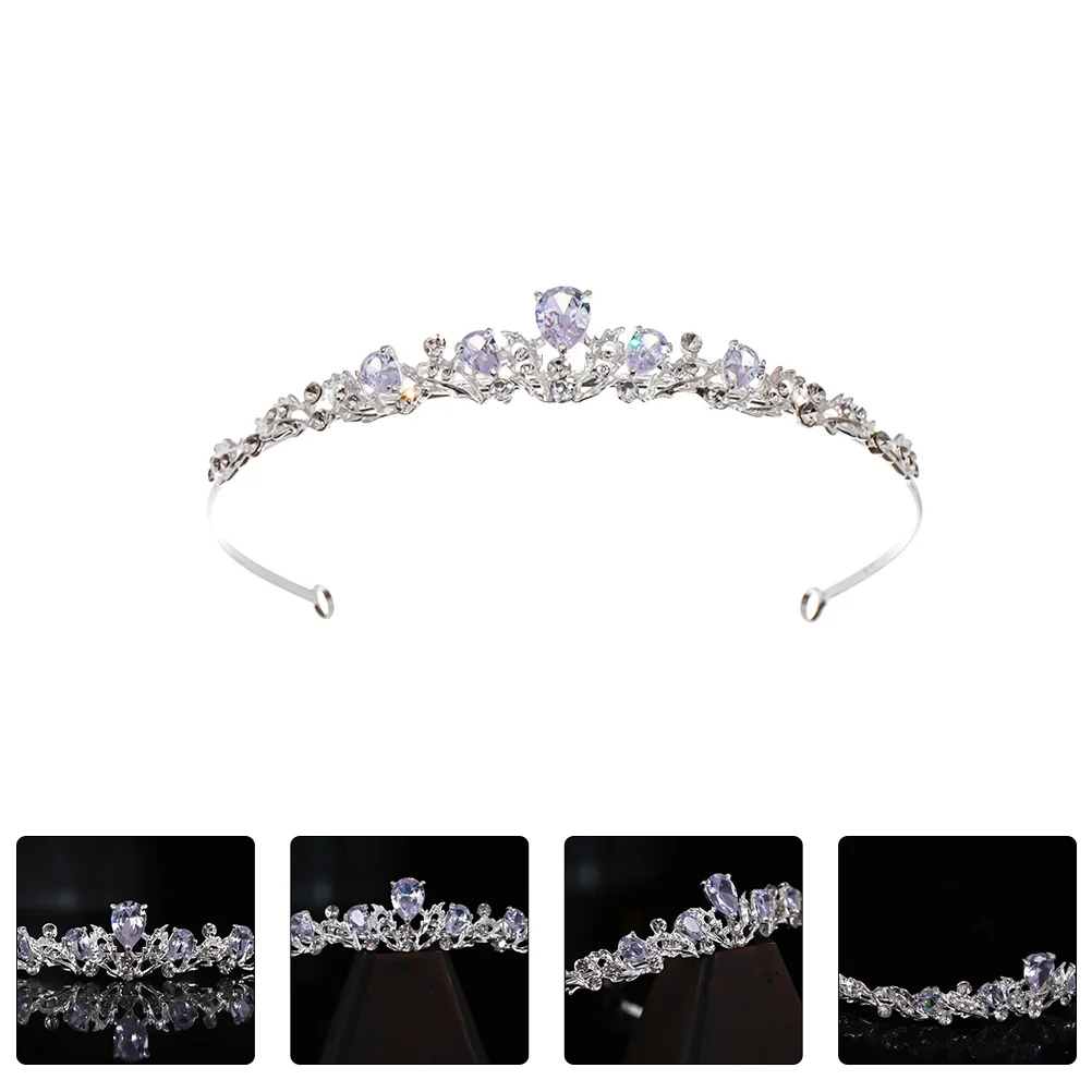 

Sparkling Rhinestone Crown Tiara Bridal Wedding Headdress Band Alloy Party Accessory Bridesmaid Crown Decoration Hair