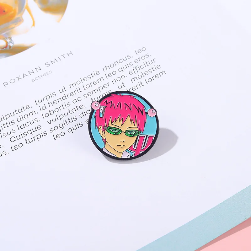 Cartoon Saiki Kusuo No Psi Nan Enamel Pins Movie Anime Brooches Bag Clothes Lapel Button Badge Film Jewelry Gift for Kids Friend